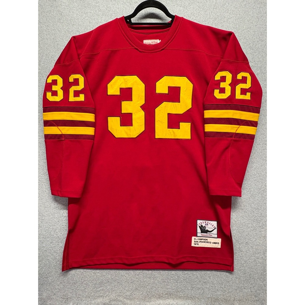 Mitchell & Ness OJ Simpson San Francisco 49ers 1978 Throwback Jersey Red Size 54